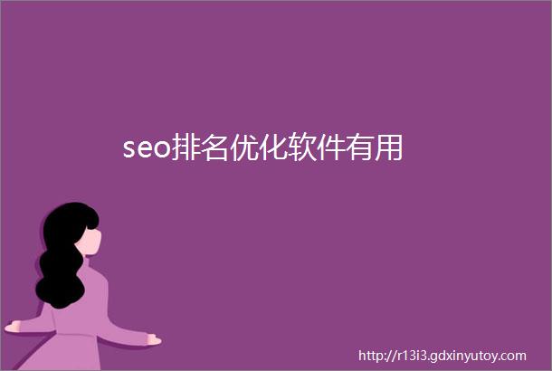 seo排名优化软件有用